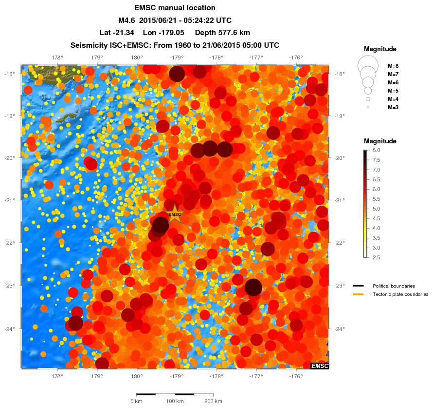 regional magnitude historical seismicity