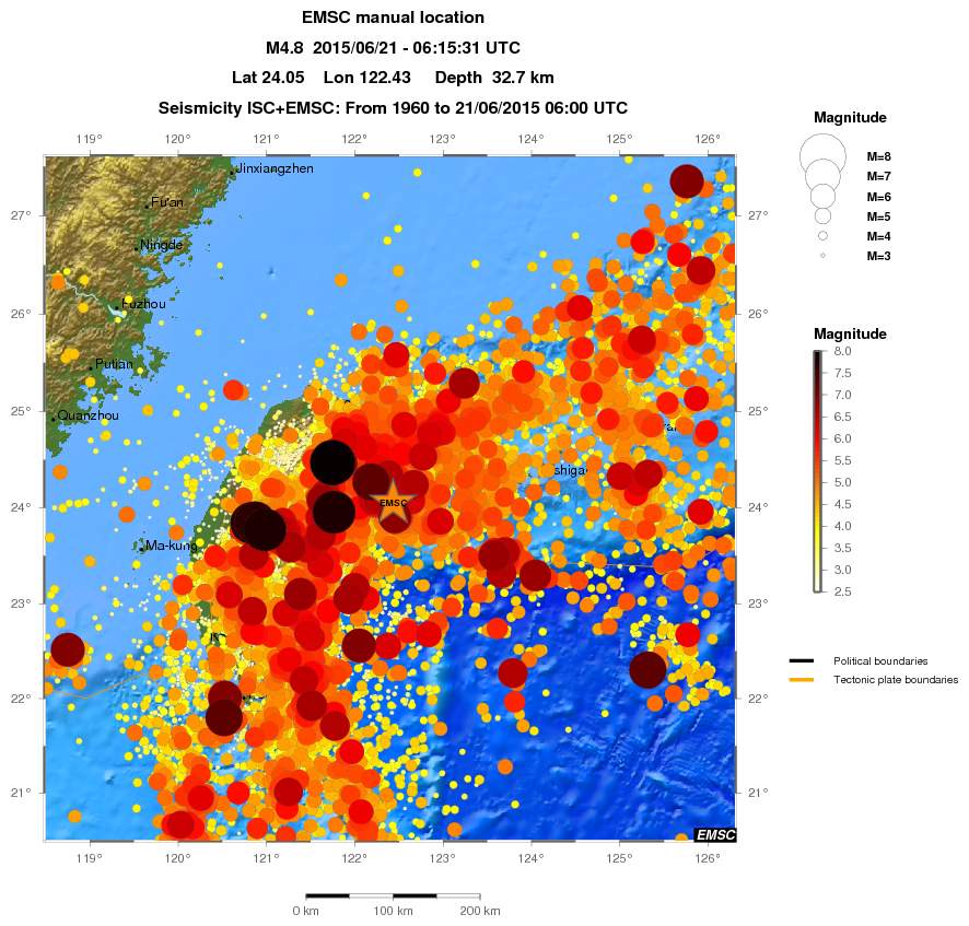 regional magnitude historical seismicity