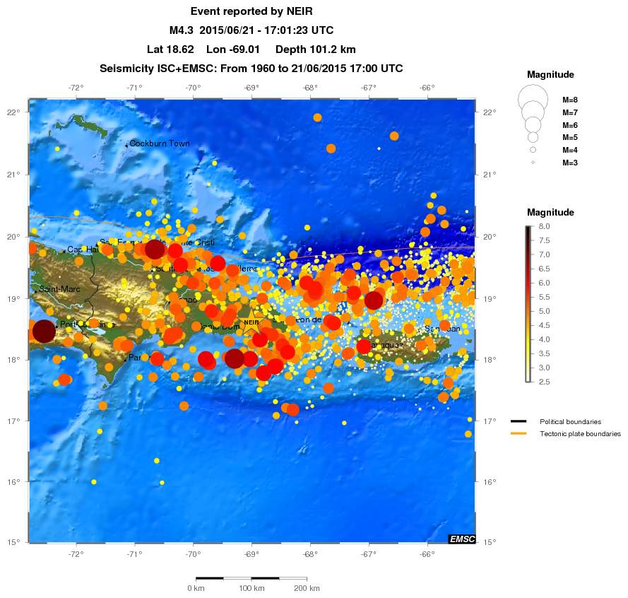 regional magnitude historical seismicity