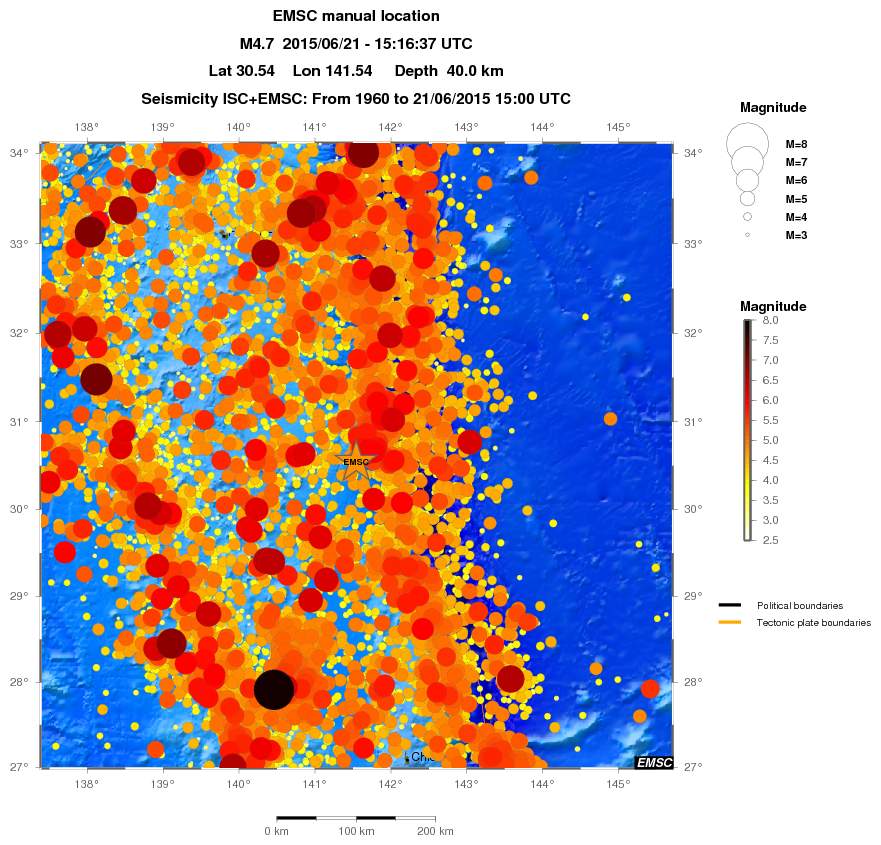 regional magnitude historical seismicity