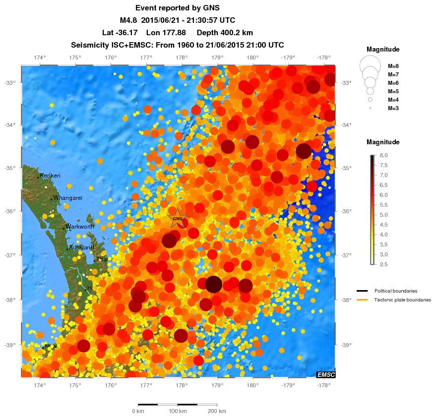 regional magnitude historical seismicity