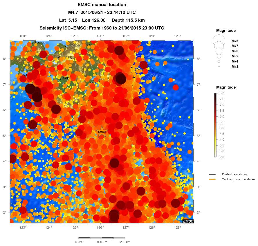 regional magnitude historical seismicity