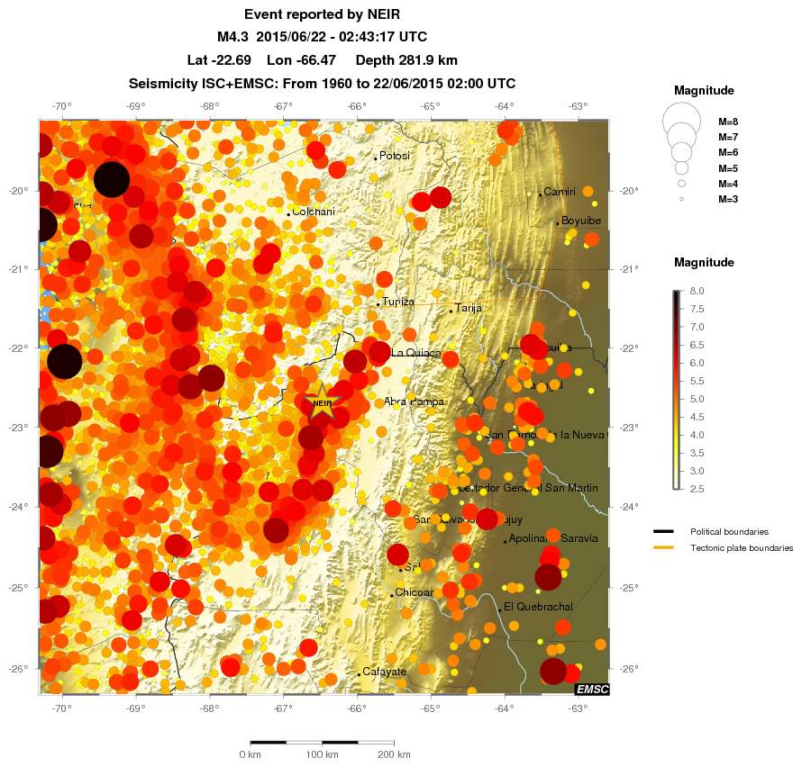 regional magnitude historical seismicity