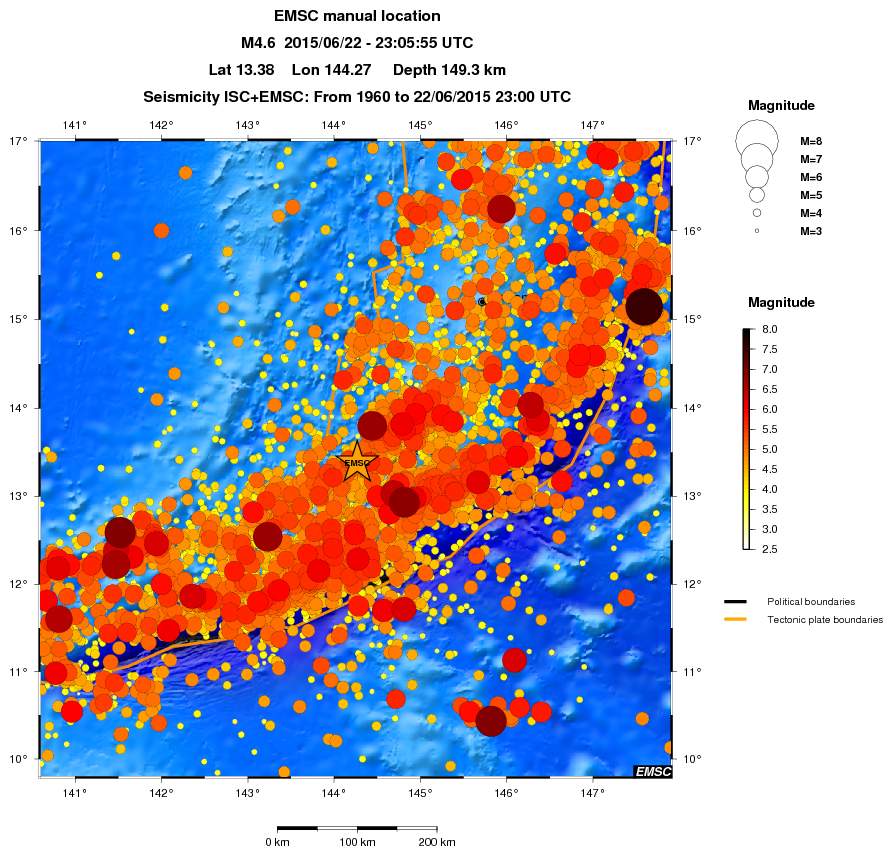 regional magnitude historical seismicity