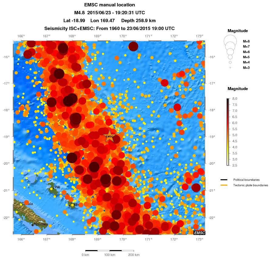 regional magnitude historical seismicity