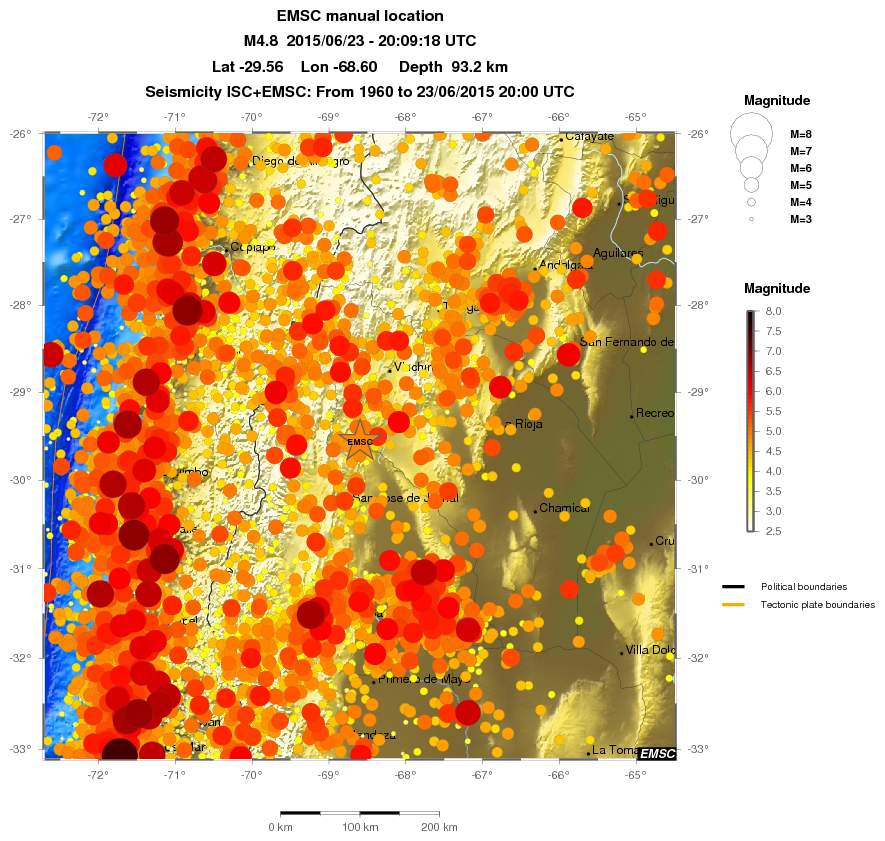 regional magnitude historical seismicity