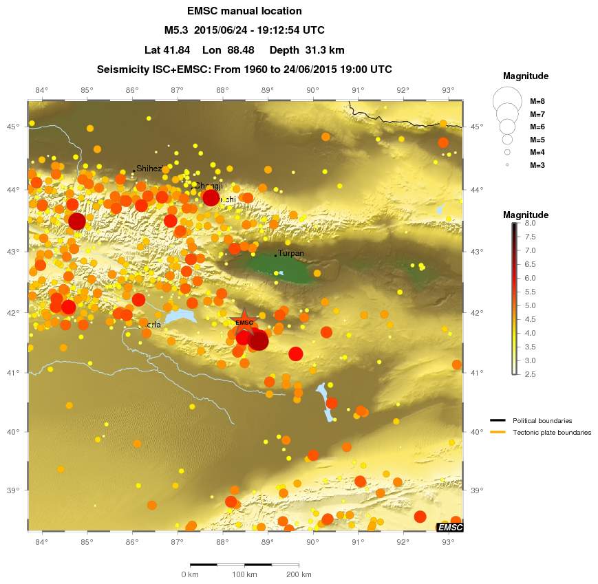 regional magnitude historical seismicity