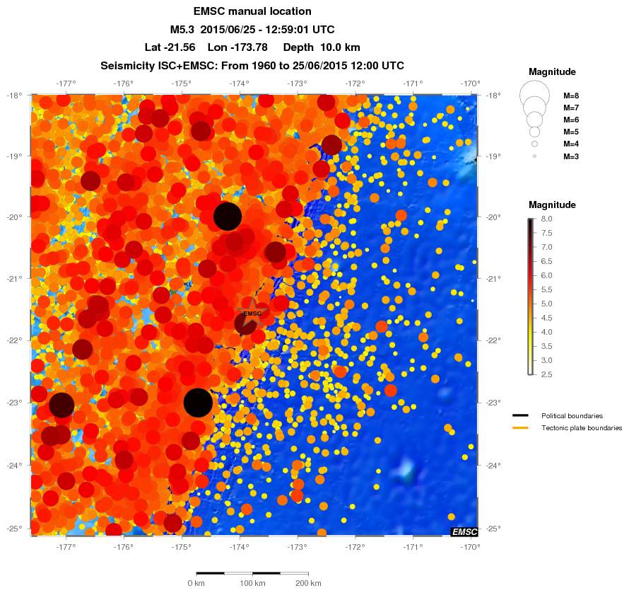 regional magnitude historical seismicity