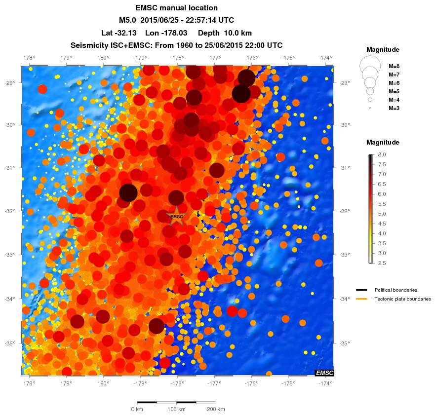 regional magnitude historical seismicity