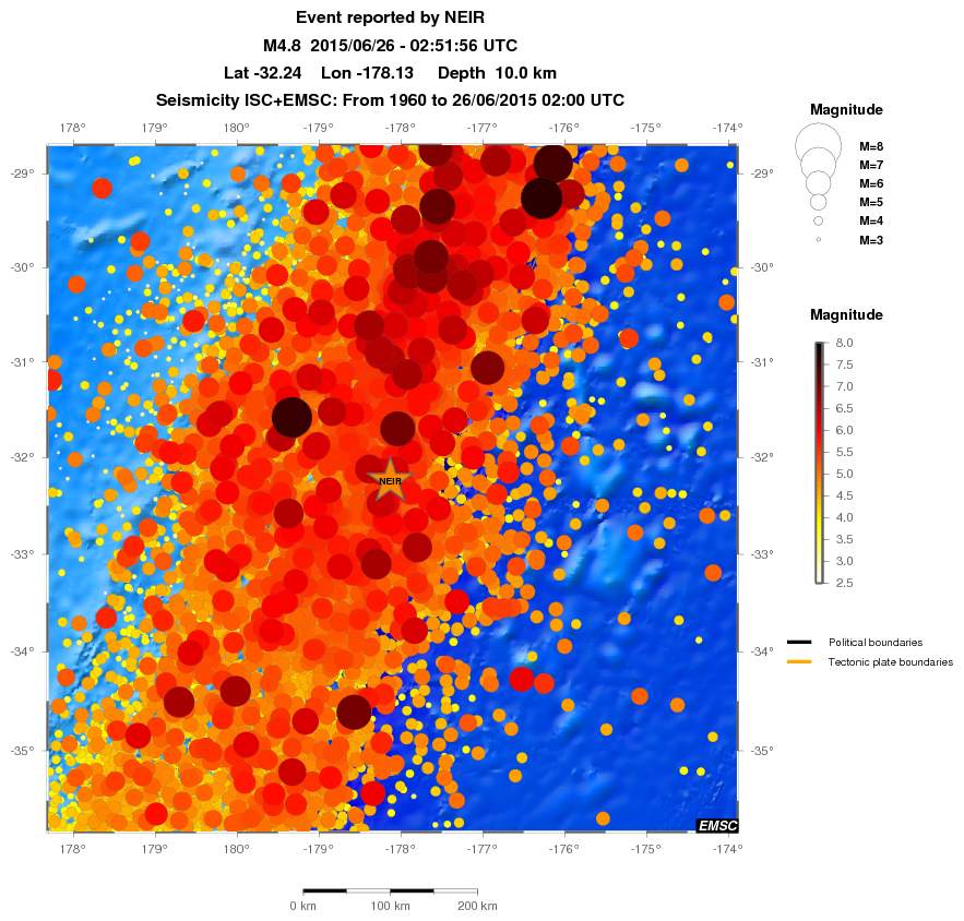 regional magnitude historical seismicity