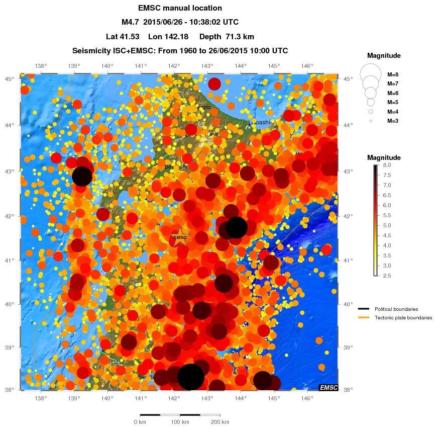 regional magnitude historical seismicity