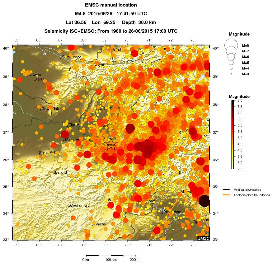 regional magnitude historical seismicity