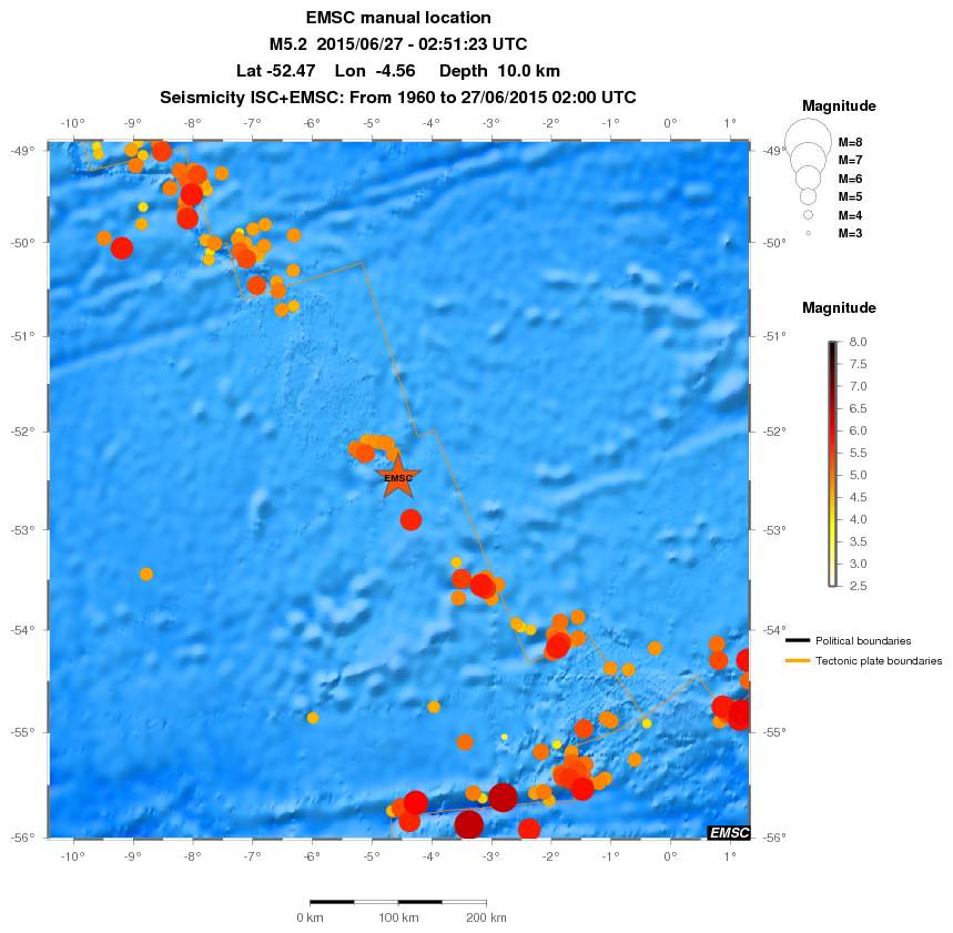 regional magnitude historical seismicity