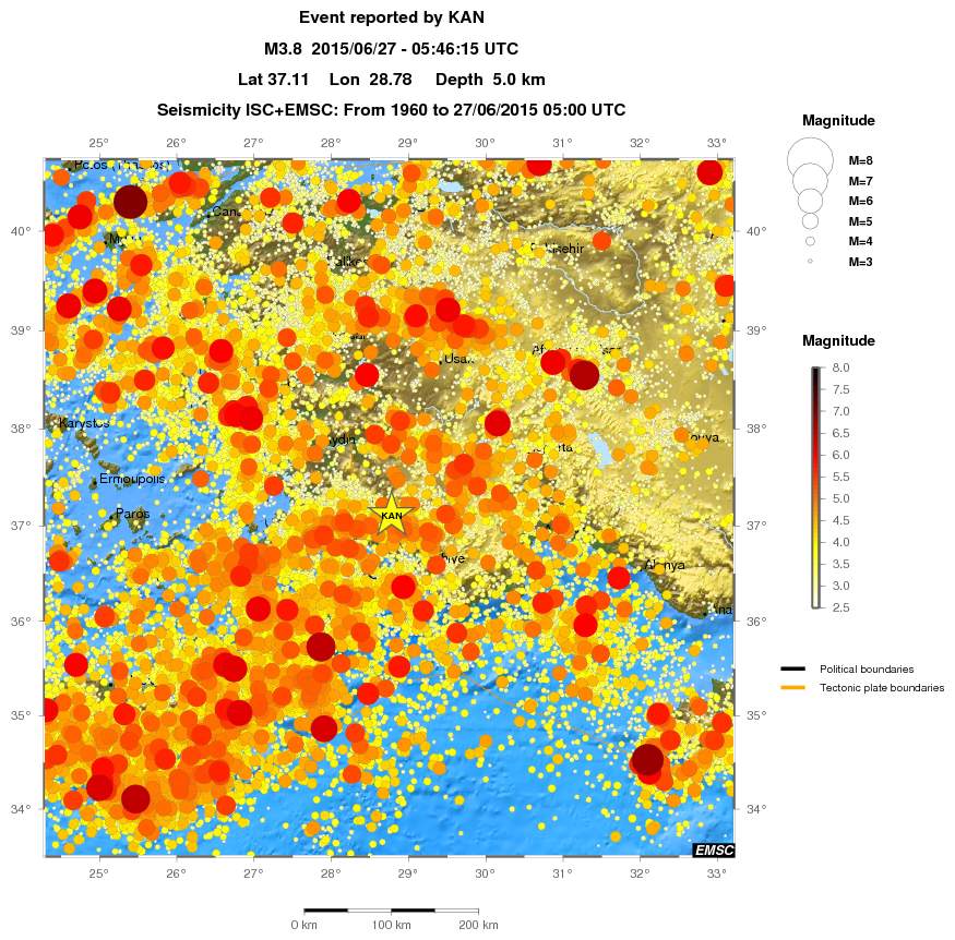 regional magnitude historical seismicity