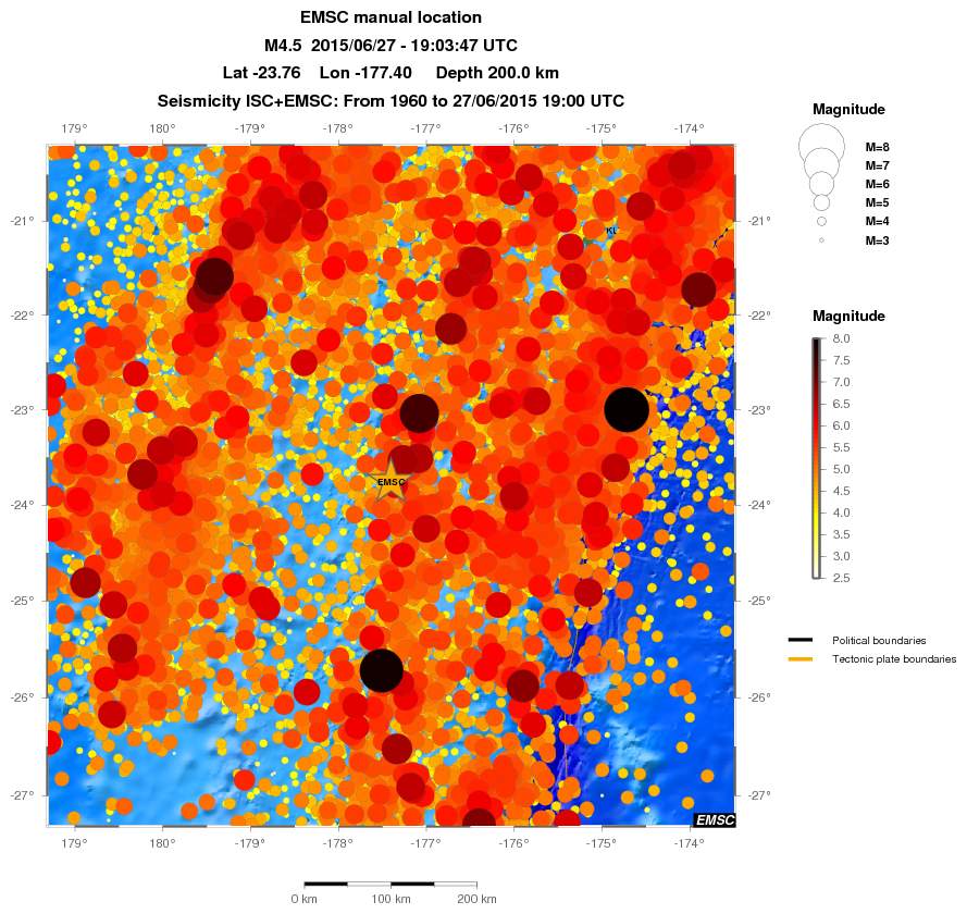 regional magnitude historical seismicity