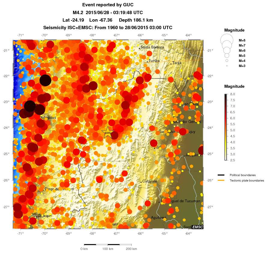regional magnitude historical seismicity
