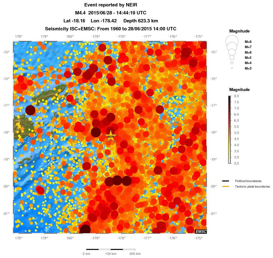 regional magnitude historical seismicity