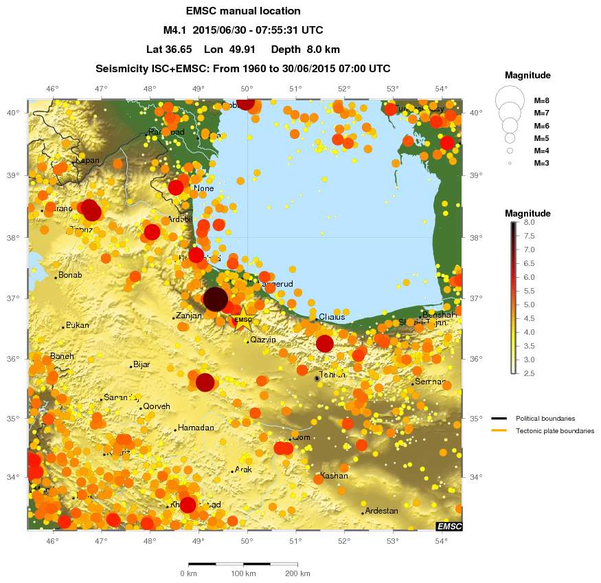 regional magnitude historical seismicity
