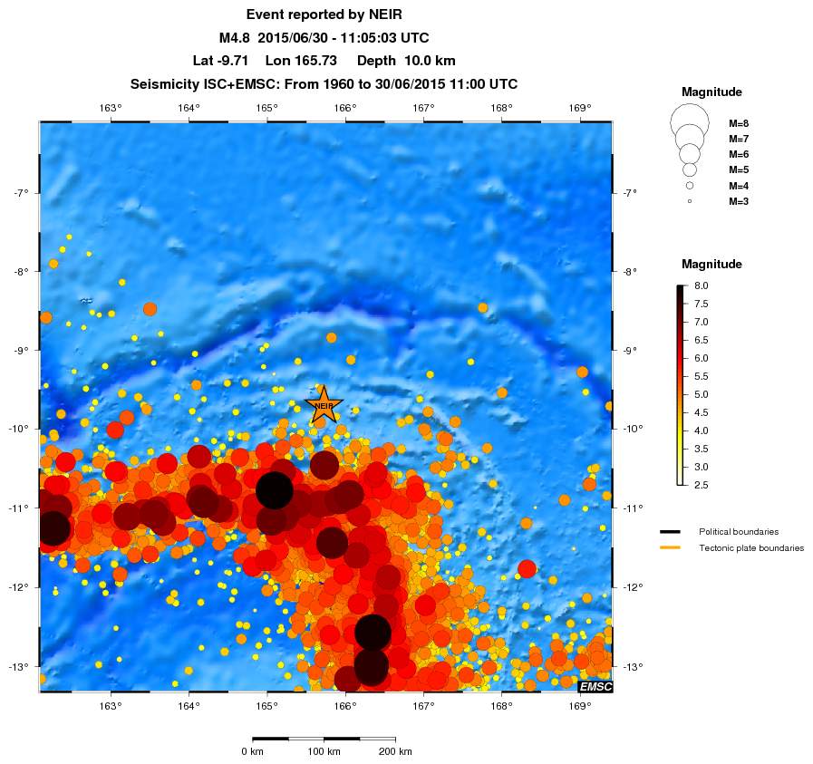 regional magnitude historical seismicity