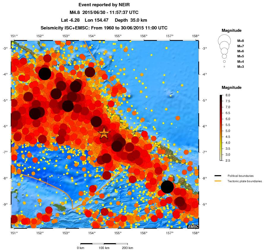 regional magnitude historical seismicity