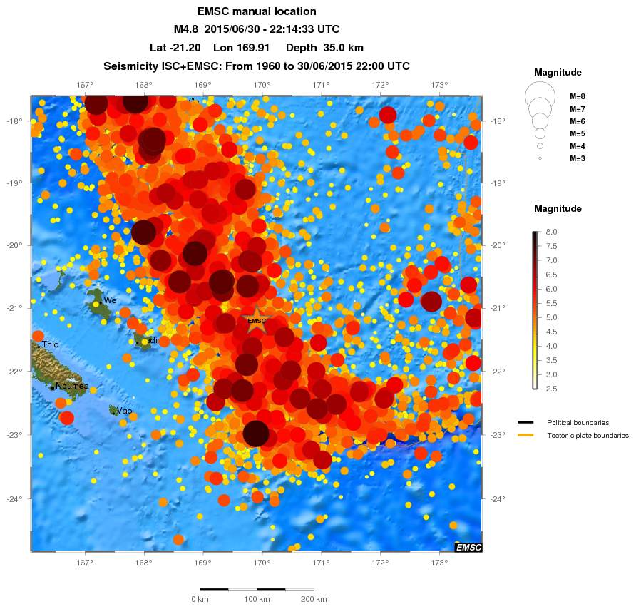 regional magnitude historical seismicity