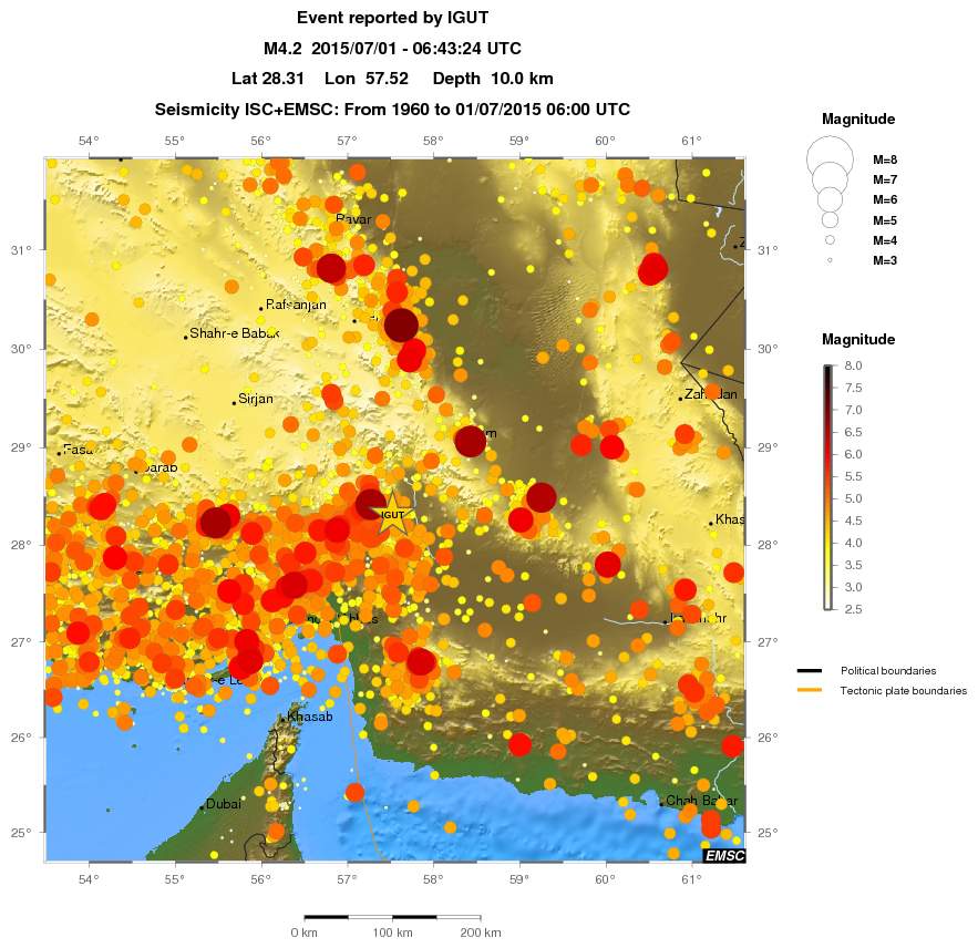 regional magnitude historical seismicity