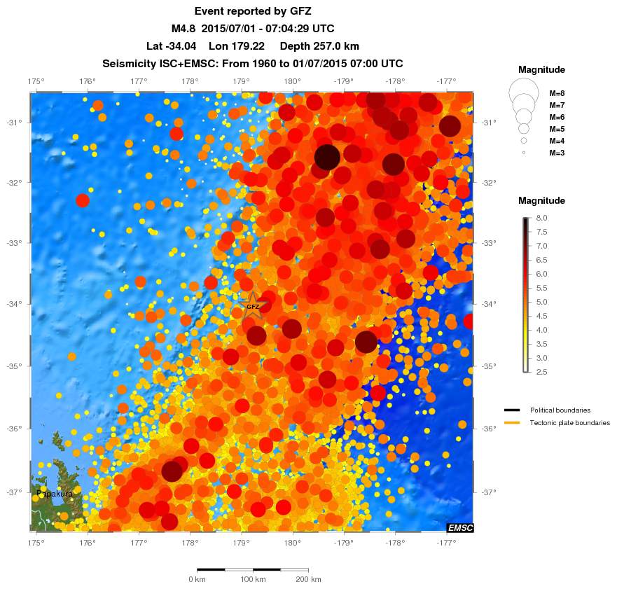 regional magnitude historical seismicity