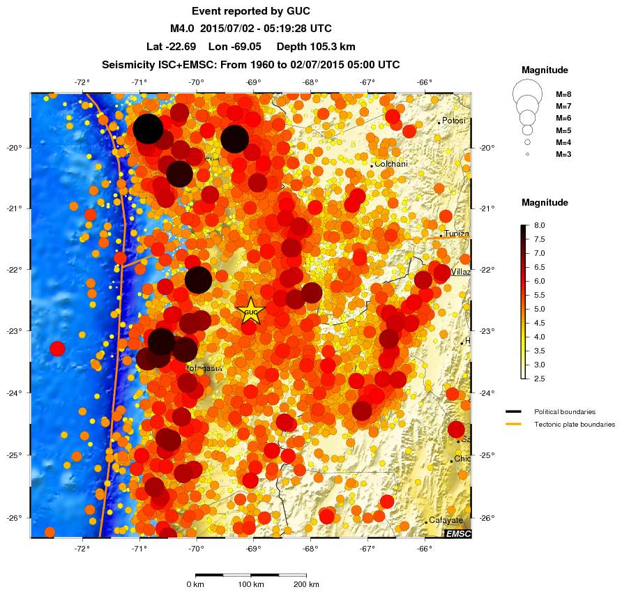 regional magnitude historical seismicity