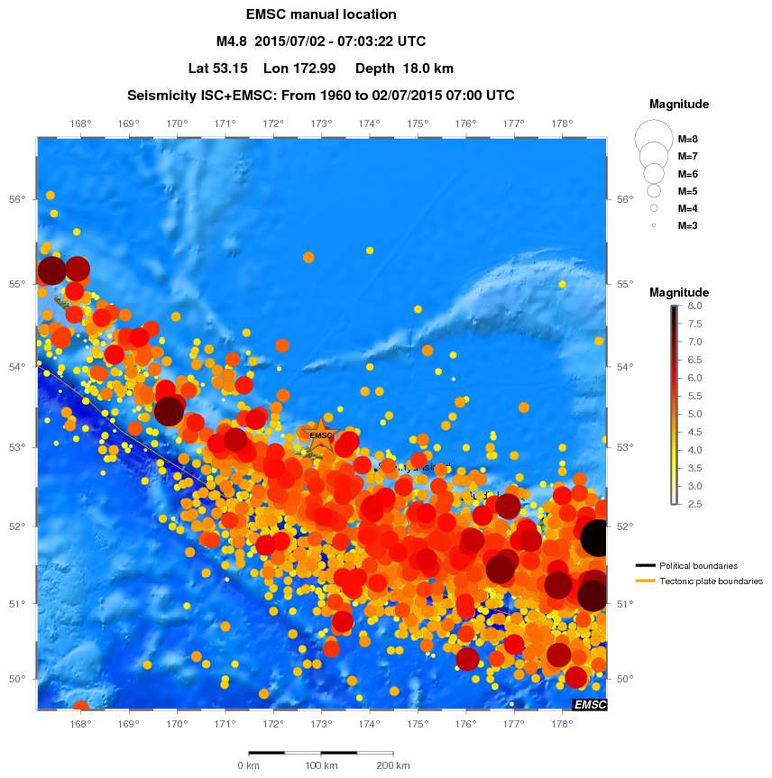 regional magnitude historical seismicity