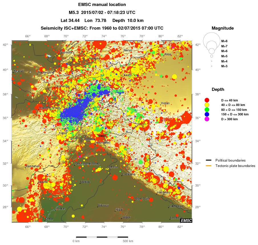 wide historical seismicity