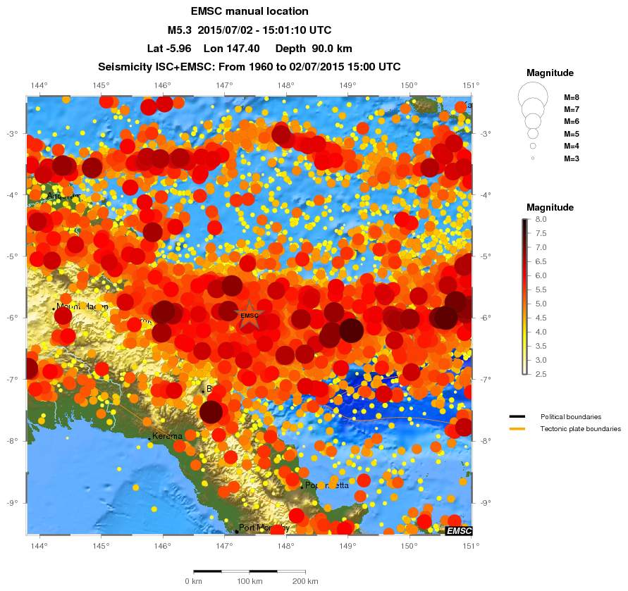 regional magnitude historical seismicity