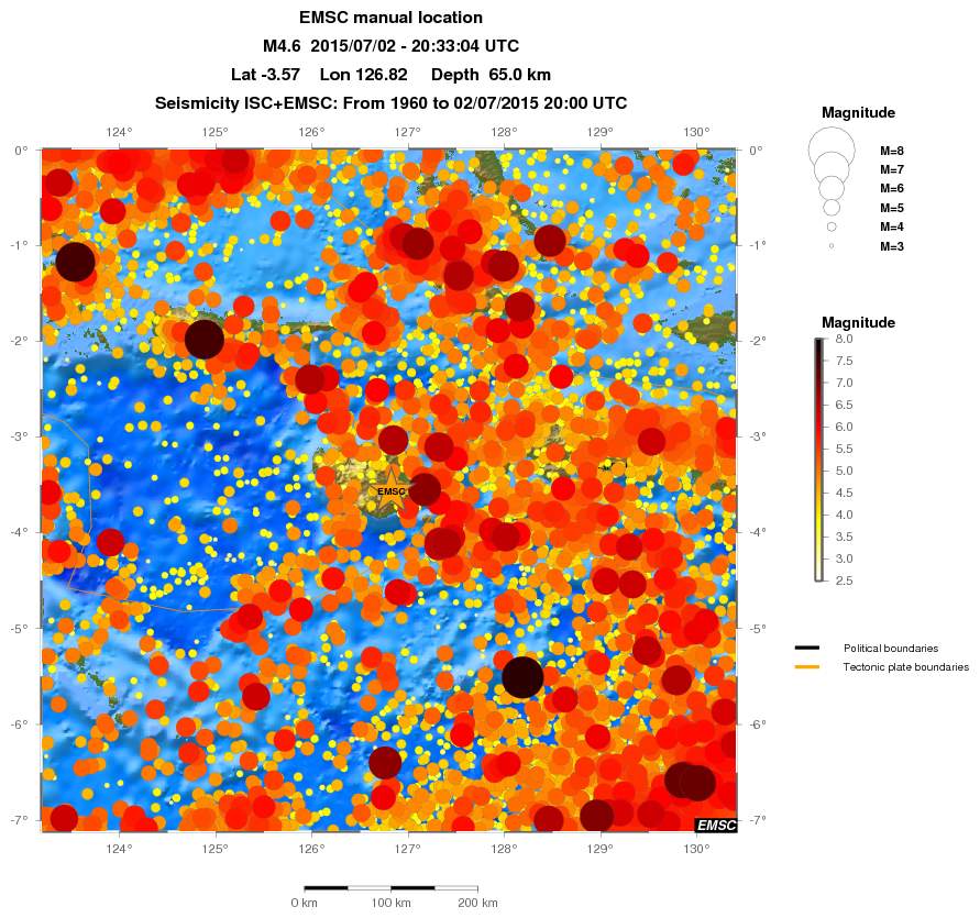 regional magnitude historical seismicity