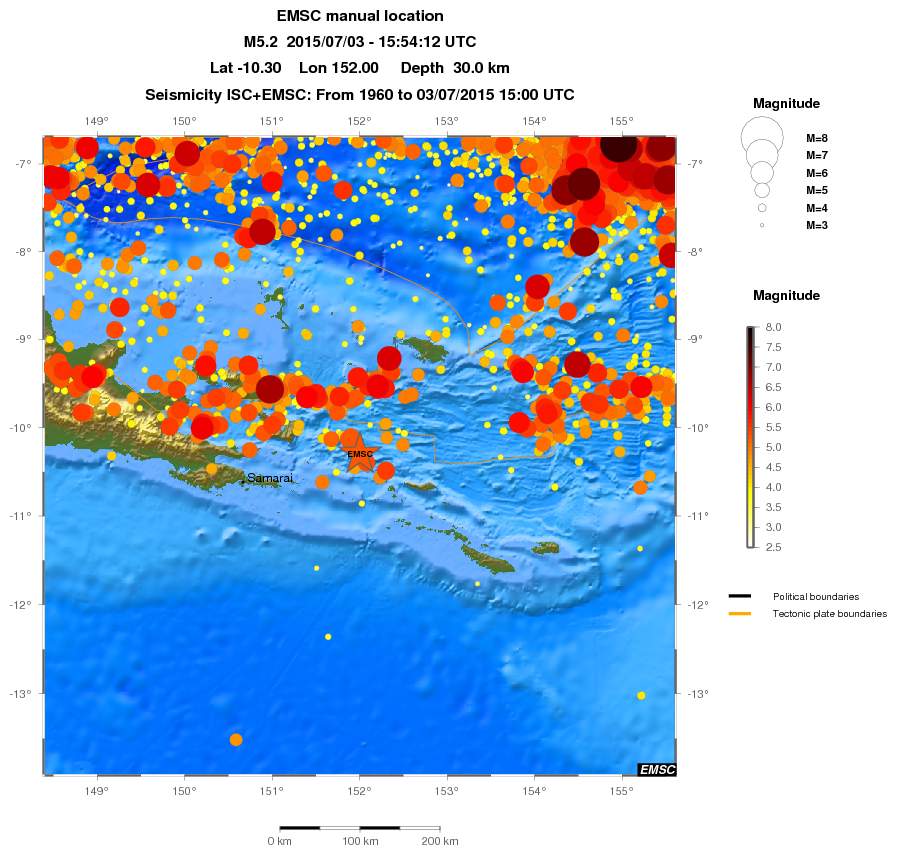 regional magnitude historical seismicity