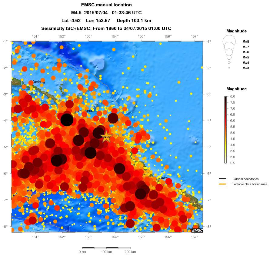 regional magnitude historical seismicity