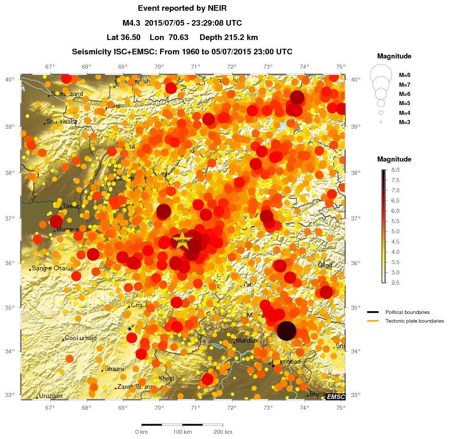 regional magnitude historical seismicity