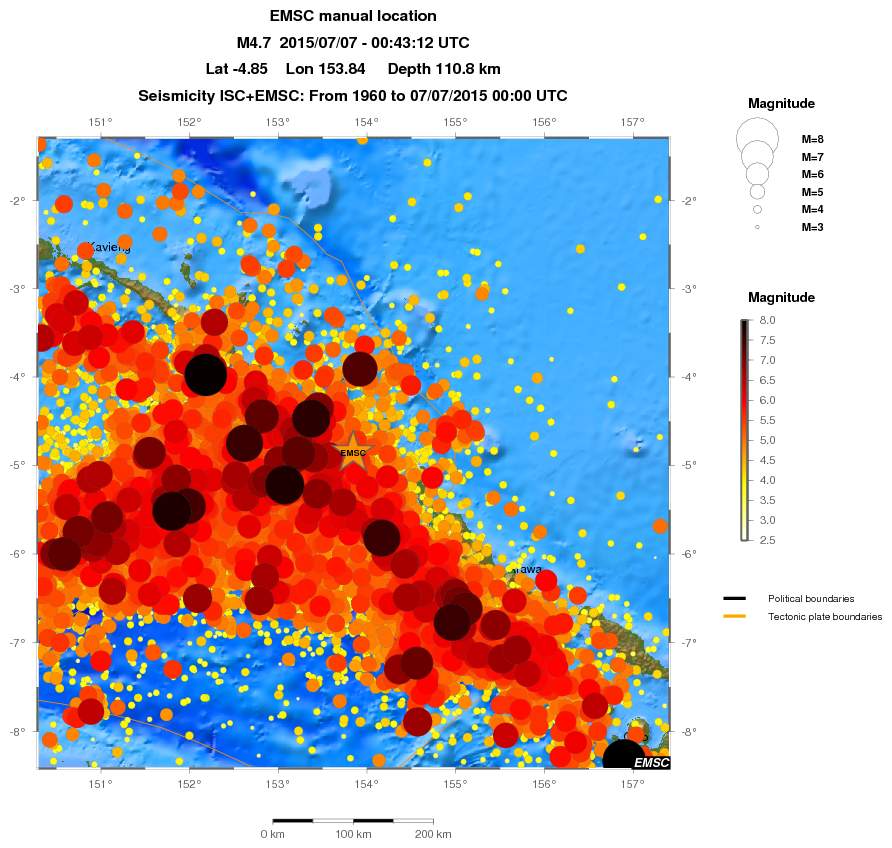 regional magnitude historical seismicity