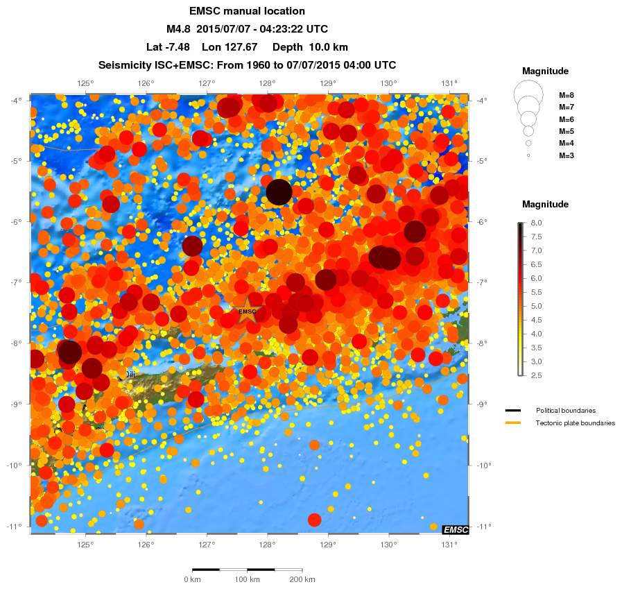 regional magnitude historical seismicity