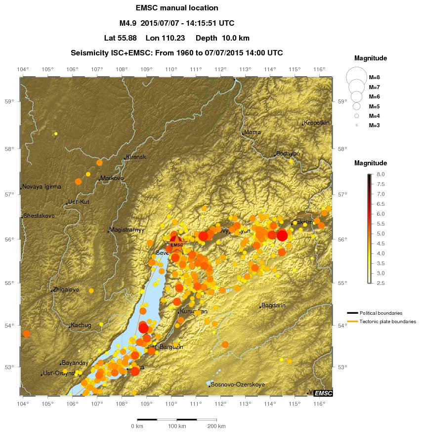 regional magnitude historical seismicity