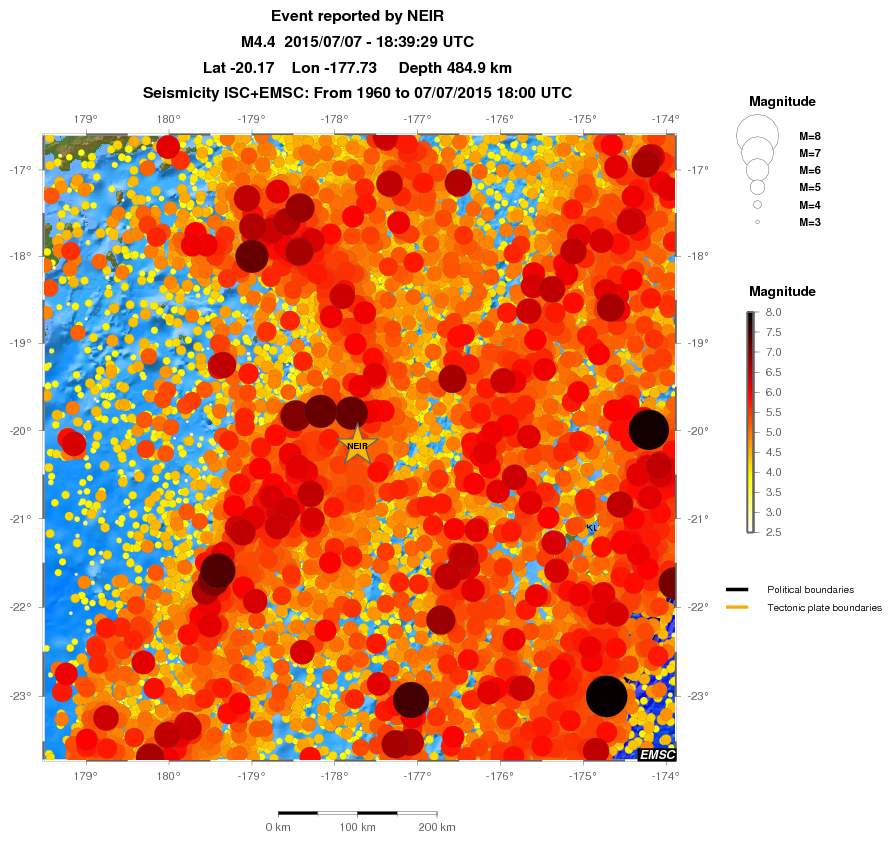 regional magnitude historical seismicity