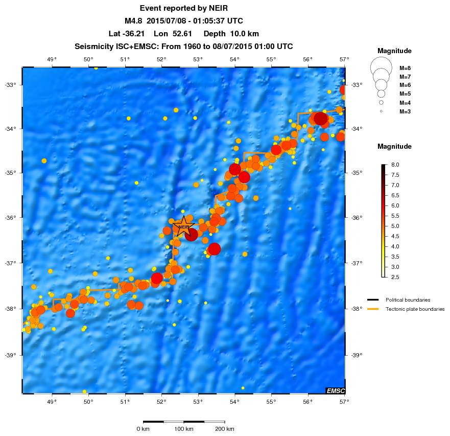 regional magnitude historical seismicity