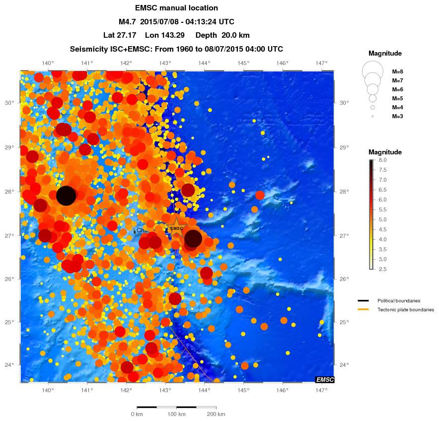 regional magnitude historical seismicity