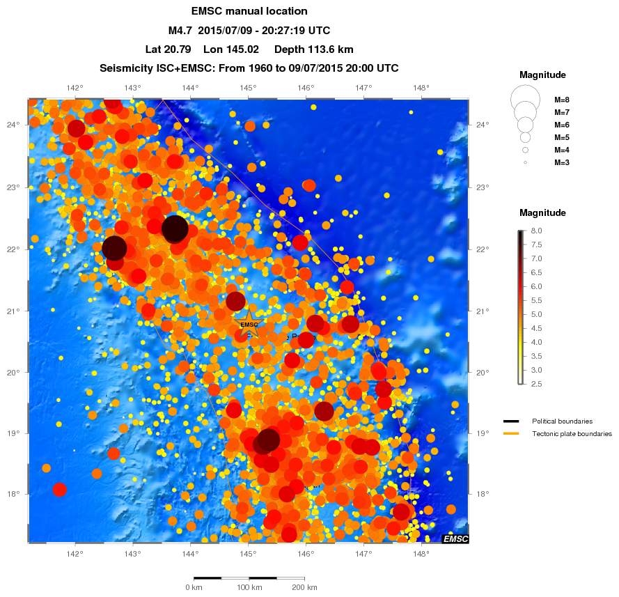 regional magnitude historical seismicity