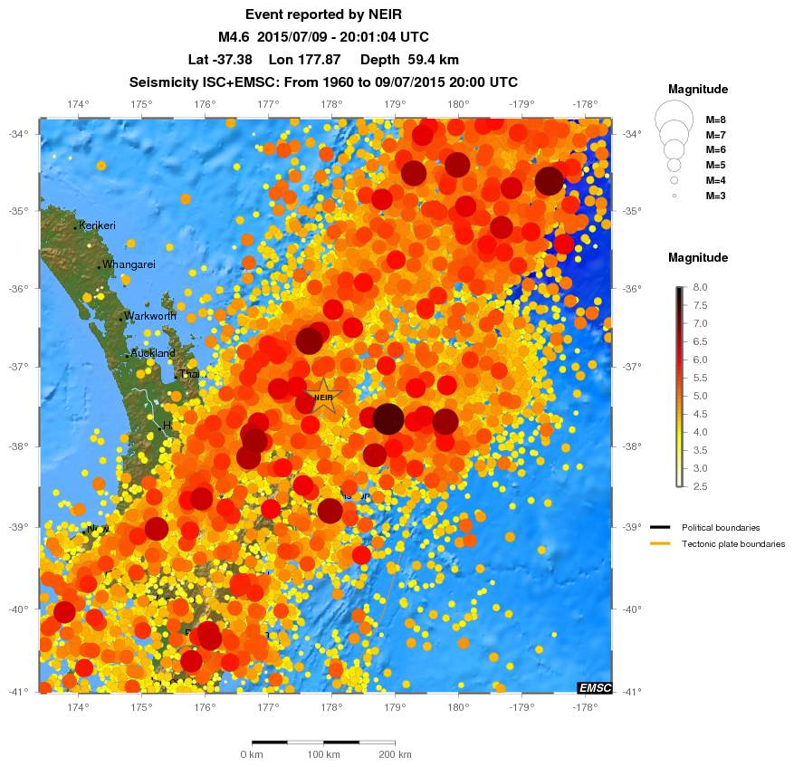 regional magnitude historical seismicity