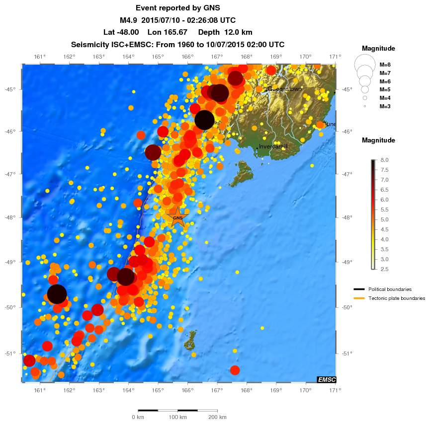 regional magnitude historical seismicity
