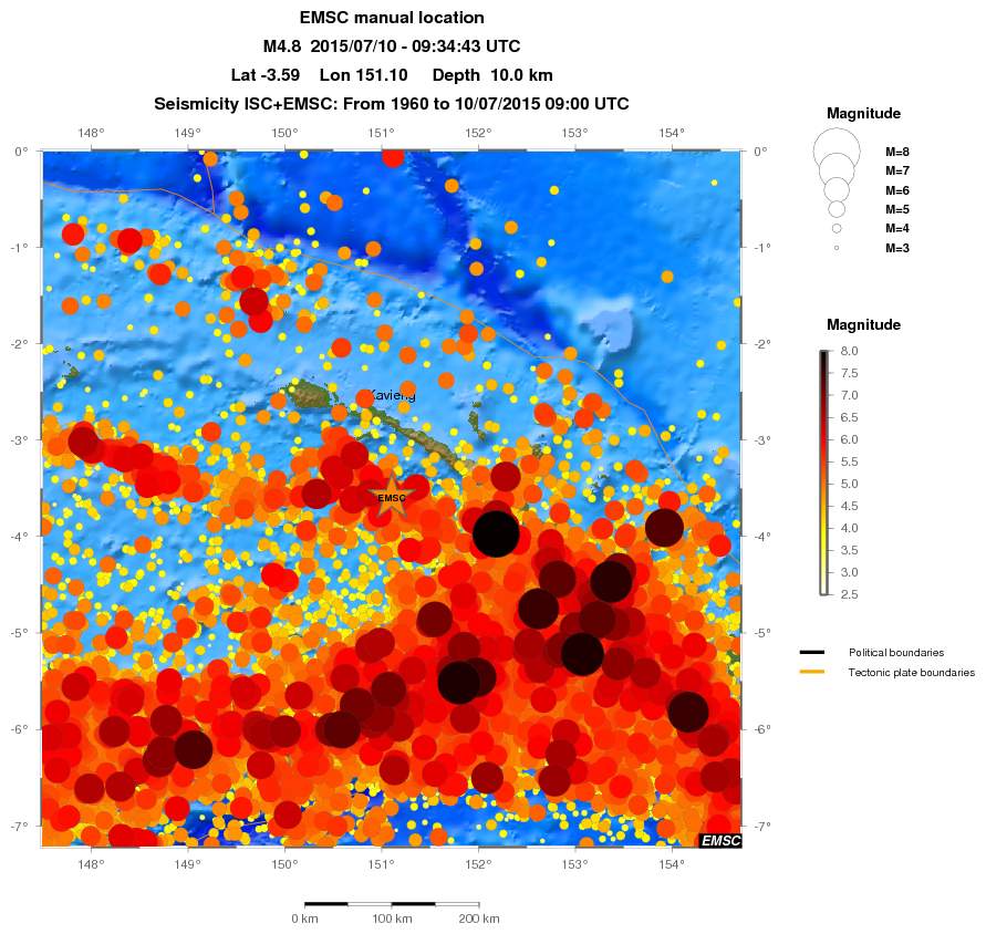 regional magnitude historical seismicity