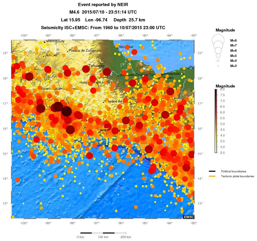 regional magnitude historical seismicity