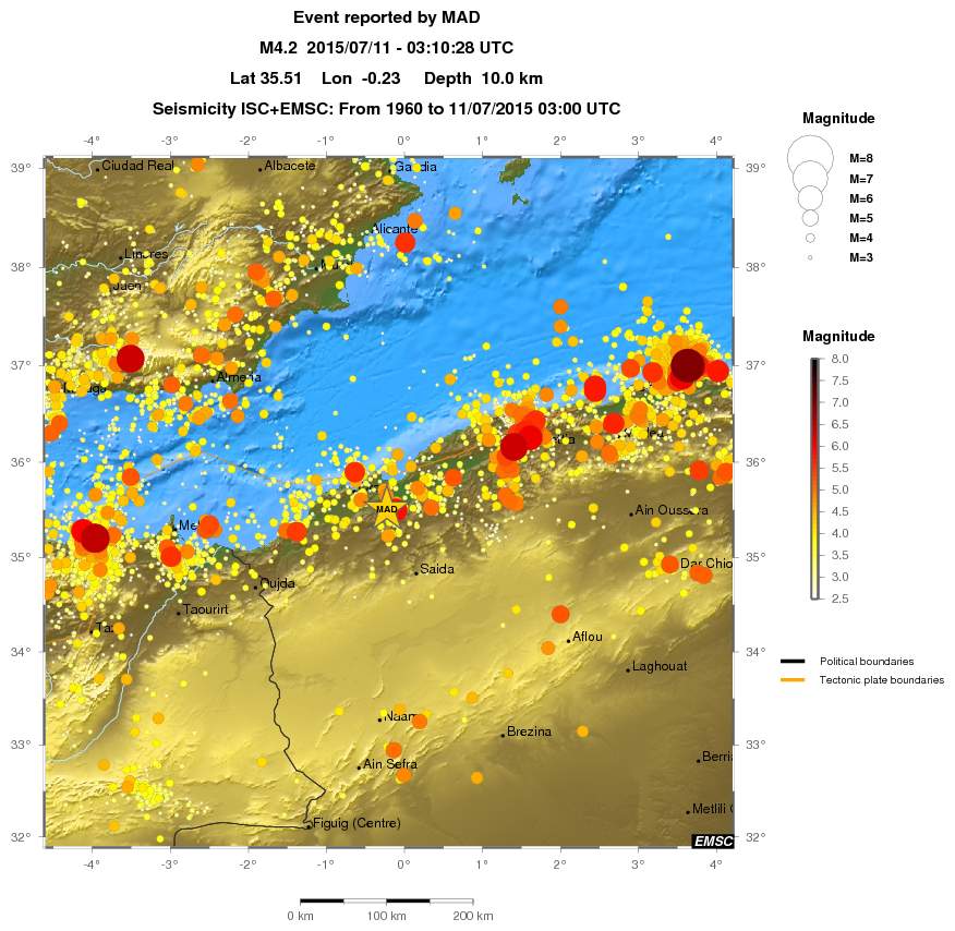 regional magnitude historical seismicity