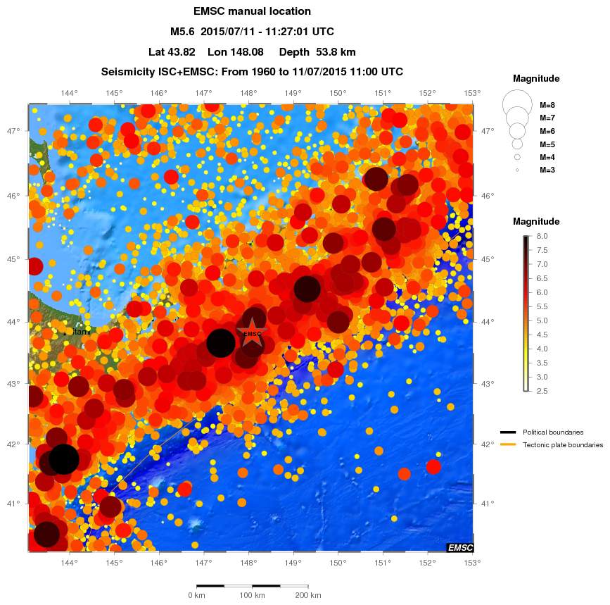 regional magnitude historical seismicity