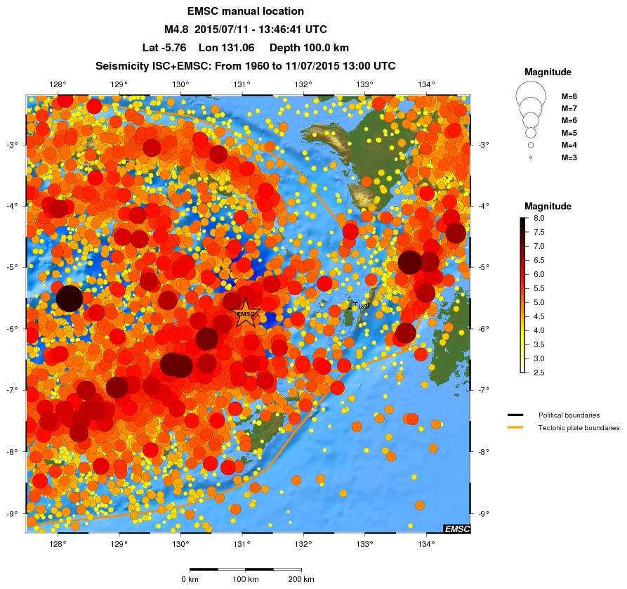 regional magnitude historical seismicity