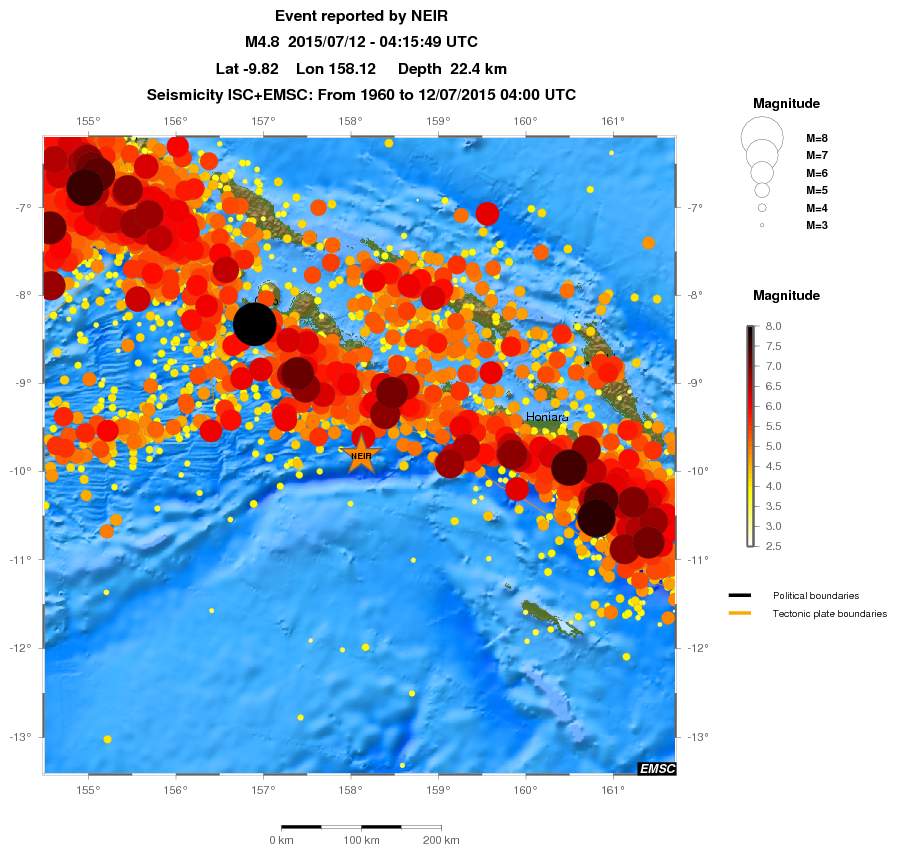 regional magnitude historical seismicity